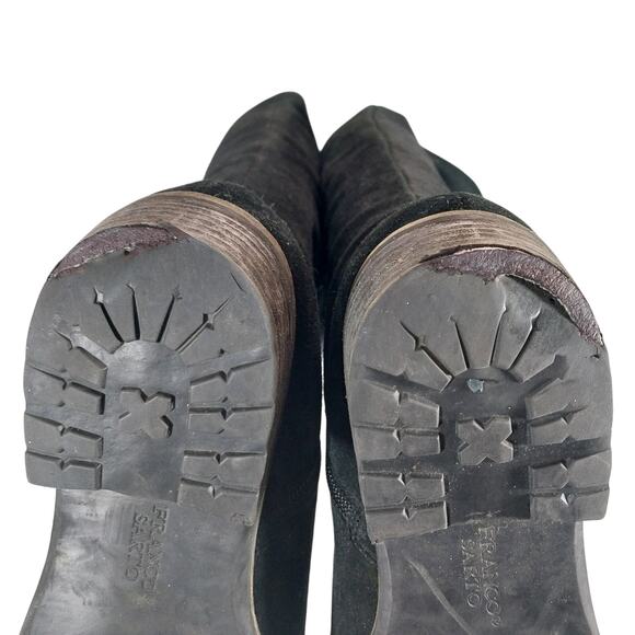 FRANCO SARTO! FAB BLACK GENUINE SUEDE LEATHER SLOUCHY/STRAIGHT BOOTS! SZ 9.5M - Picture 11 of 12